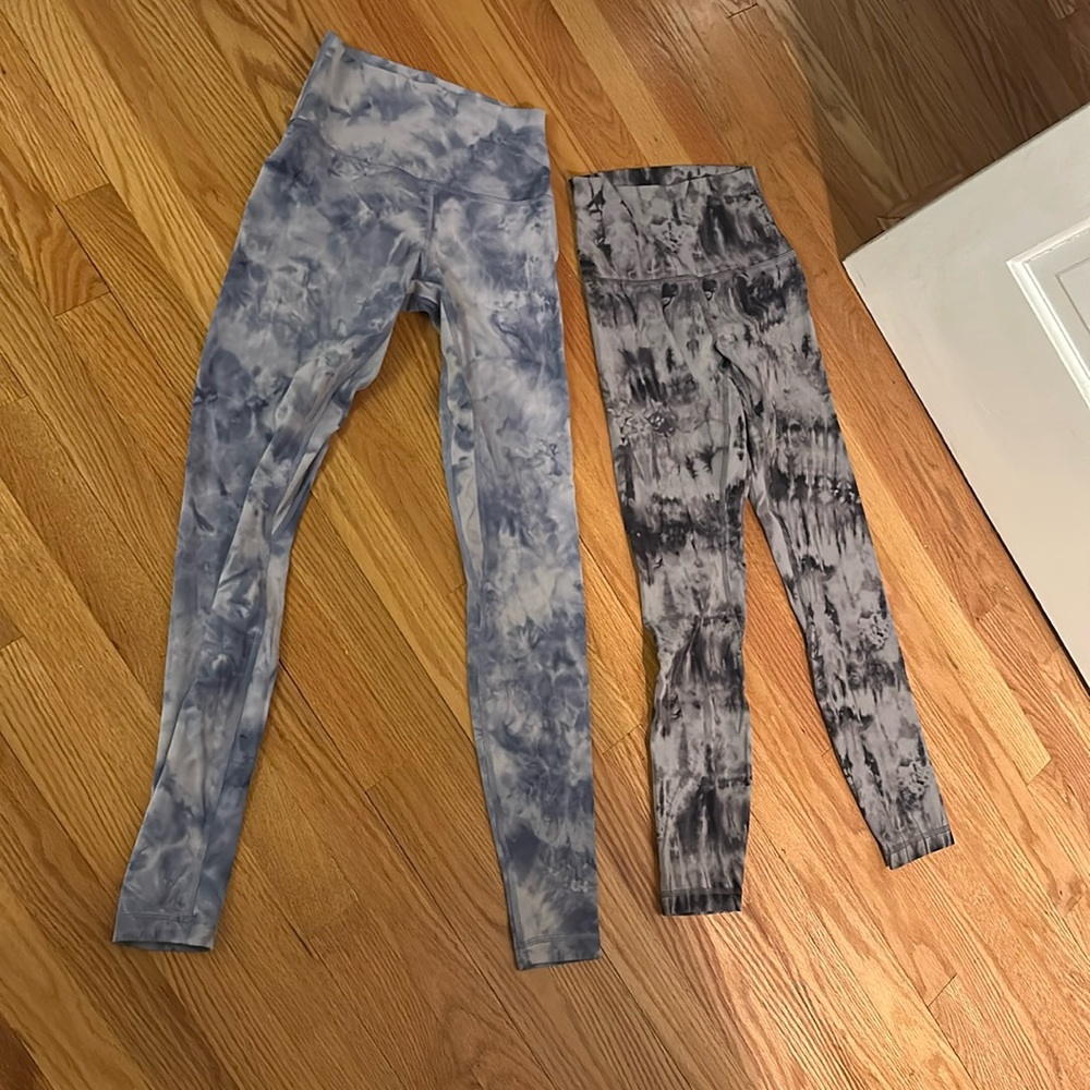 Two lululemon leggings TieDye prints